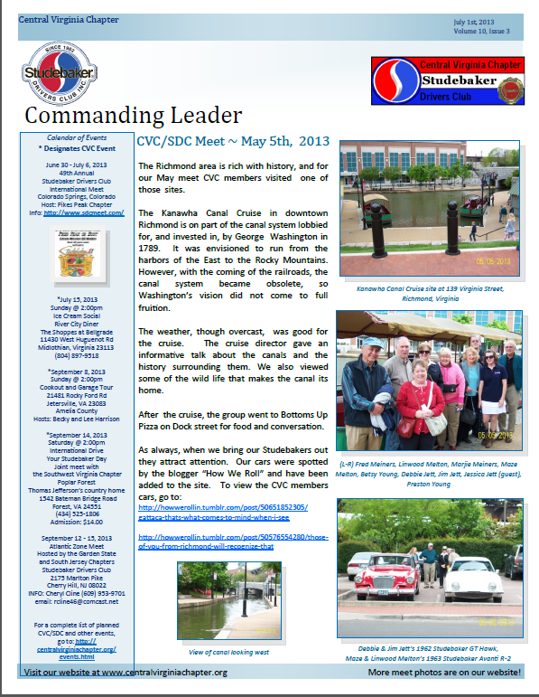 Click to view the July 2013 Issue!