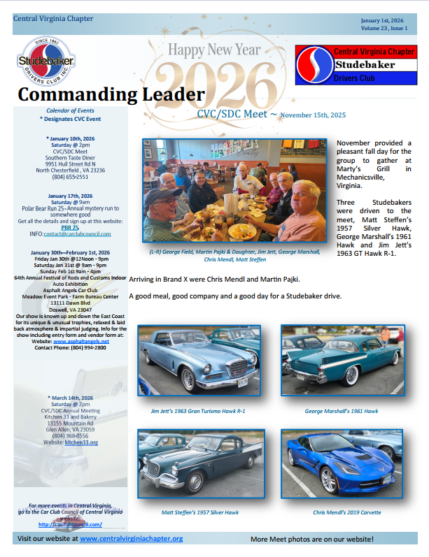 Click to view the January 1, 2026 newsletter