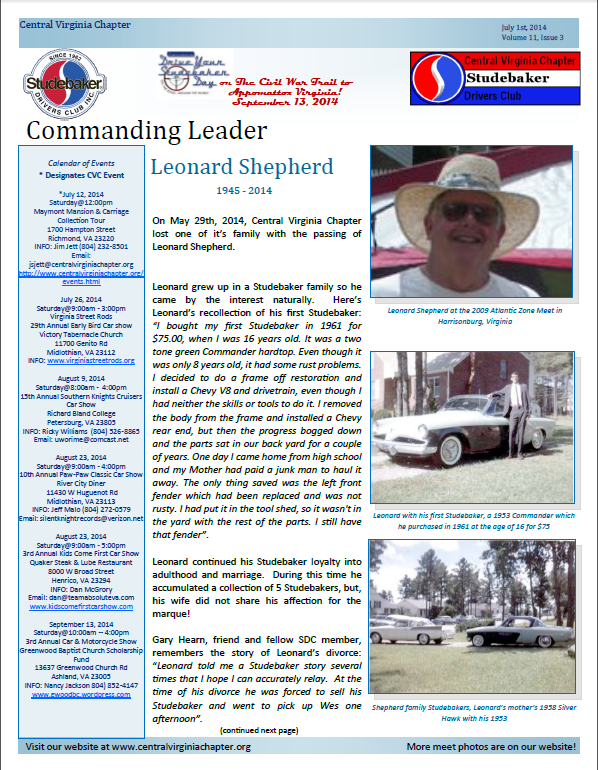 Click to view July 1, 2014 newsletter